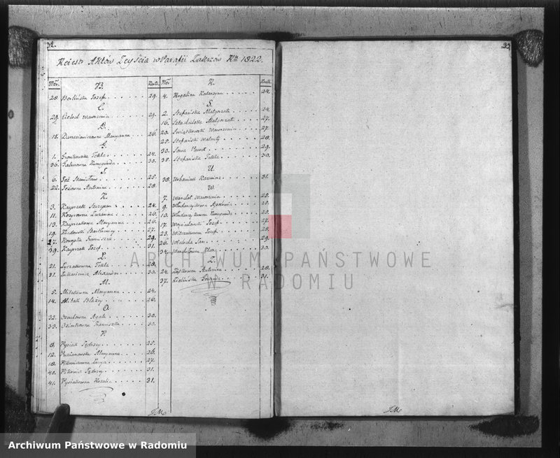 image.from.unit.number "Akta Cywilne Małżeństw, Urodzeń i Zejścia w Parafii Zakrzów R-u 1822"