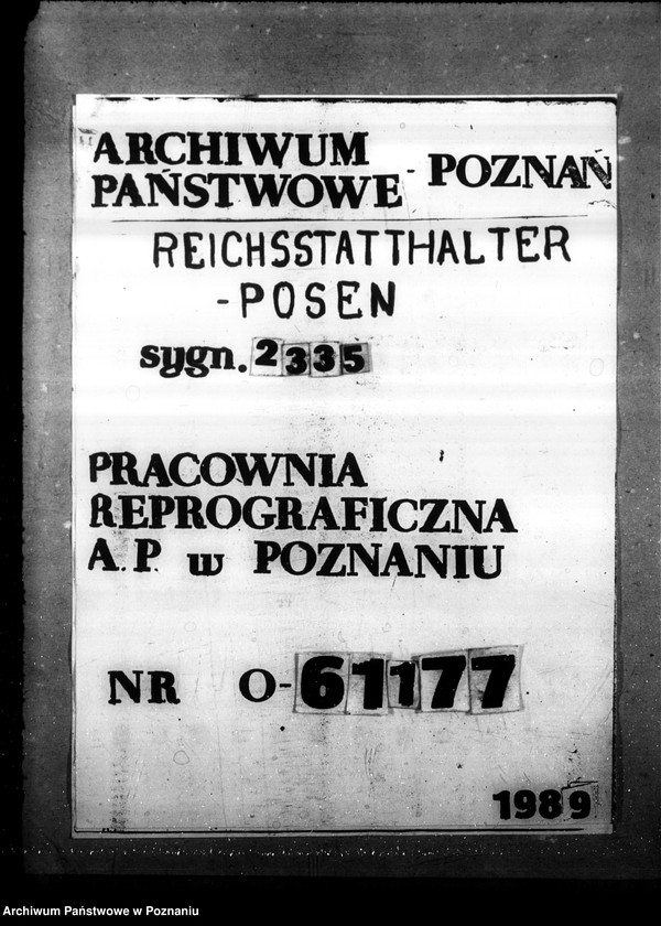 Obraz 1 z jednostki "Zuweisung beschlagnahmter Grundstücke. Schulgrundstück. Liquidierung der polnischen Schulvereine. Sommerkolonie- Komitee"