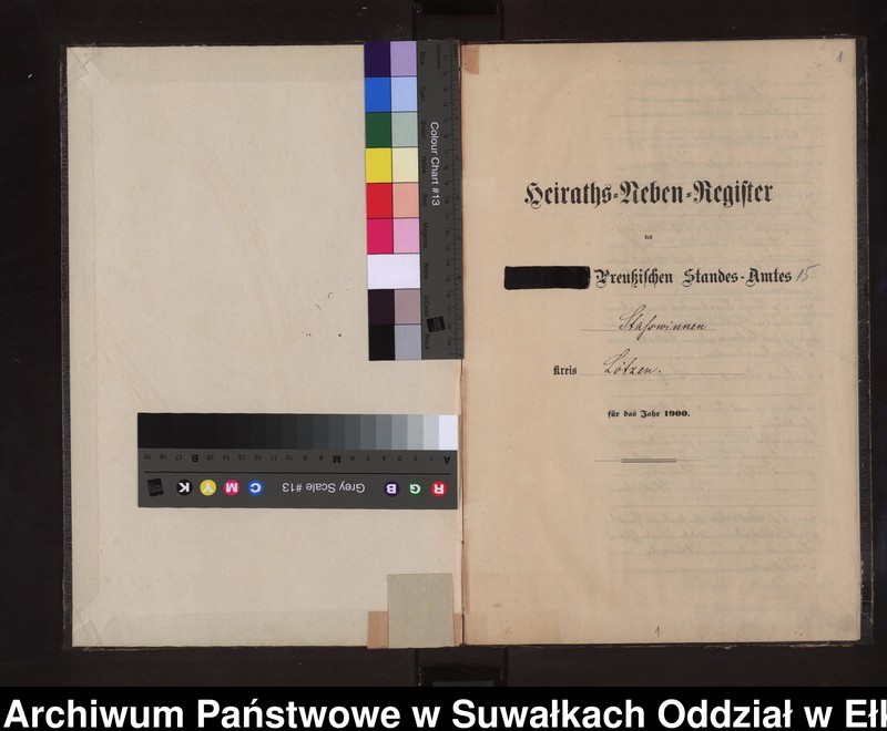 image.from.unit.number "Heiraths-Neben-Register des Preussischen Standes-Amtes Stasswinnen Kreis Lötzen"