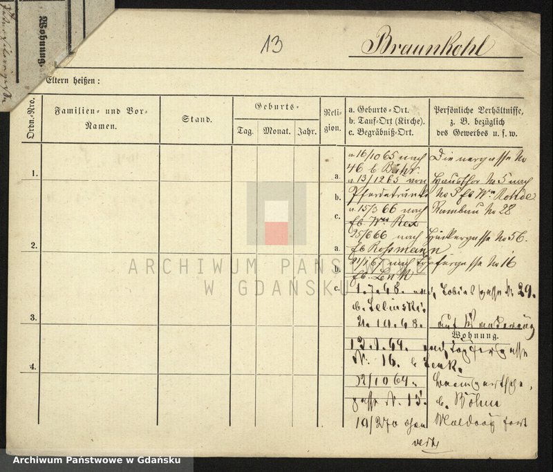 image.from.unit.number "Karty meldunkowe: Brauner - Bredull"