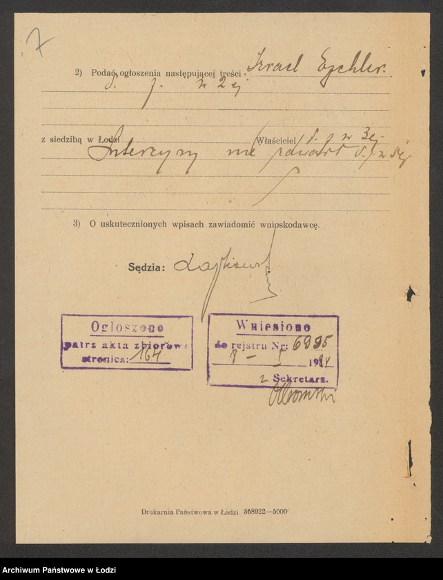 Obraz 9 z jednostki "Szpael Ejcher – sprzedaż skór"