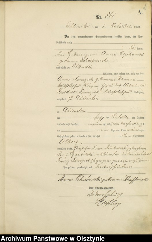 image.from.unit.number "Geburts-Haupt-Register Tom III,Nr 561 - 751"