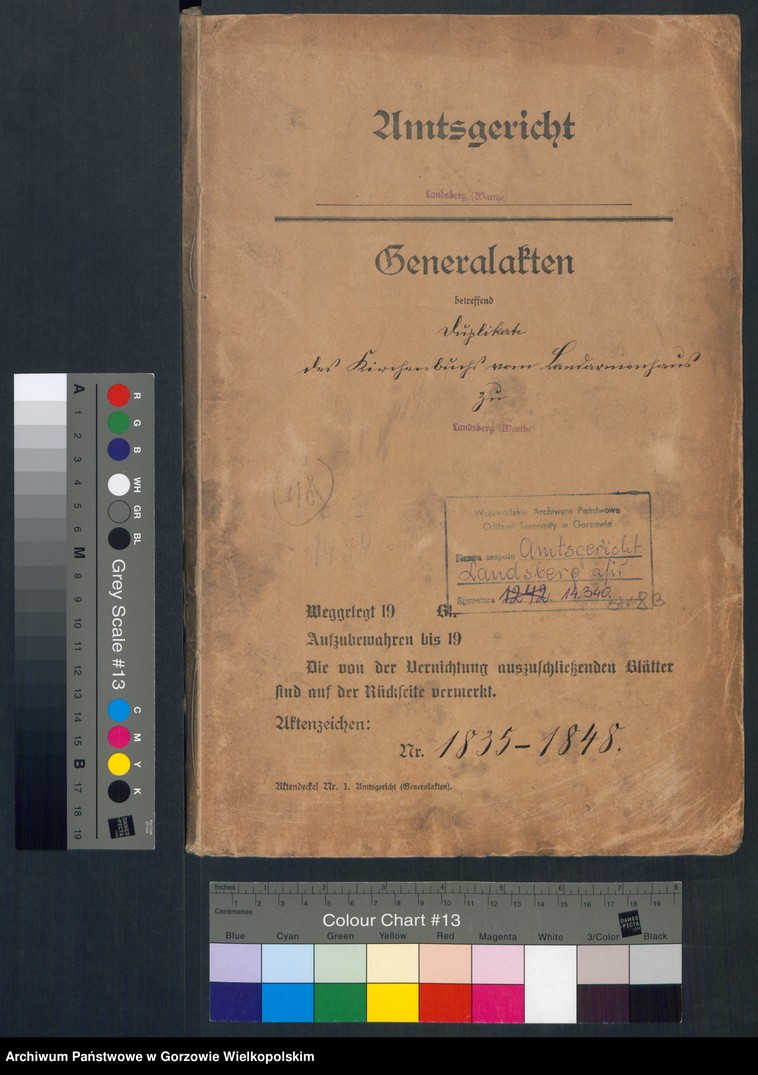 image.from.unit.number "Duplikate des Kirchenbuchs vom Landarmenhaus zu Landsberg an der Warthe"