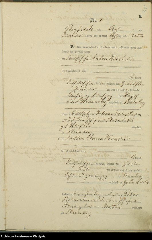 Obraz 4 z jednostki "Heiraths-Haupt-Register Nr 1 - 25"