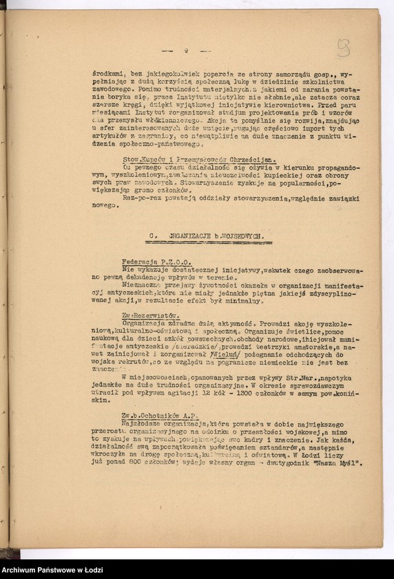 Obraz 12 z jednostki "[Półroczne sprawozdania wojewody z życia polskich organizacji związkowych i stowarzyszeń]"