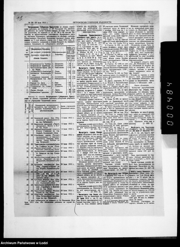 Obraz 17 z jednostki "Dokumenty o torgach na arendu 21 učastka zemli lodzinskoj gorodskoj kassy na vremja s 1 oktjabrja 1913 g. po 1 oktjabrja 1916 goda"