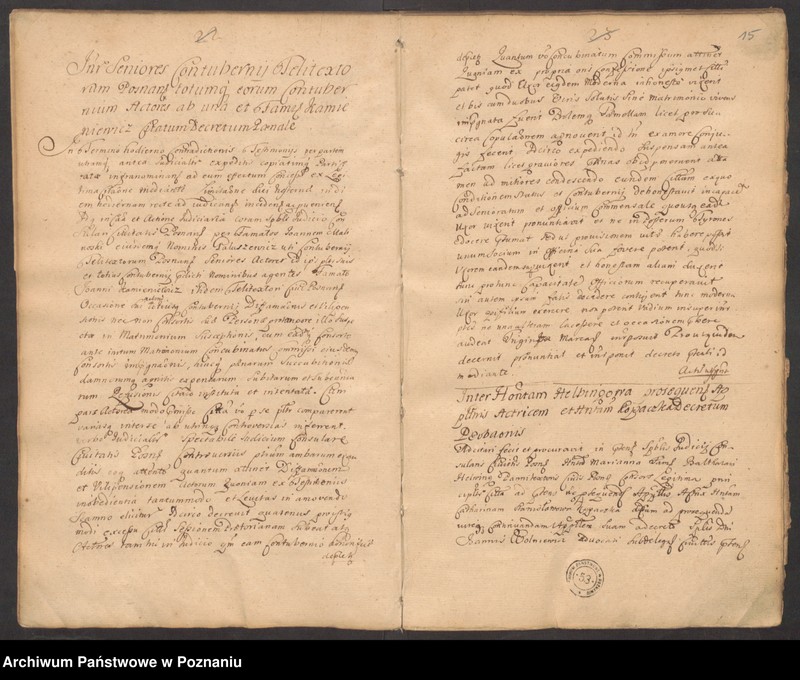 Obraz 16 z jednostki "Acta officii et iudicii consularis civitatis Posnaniae."