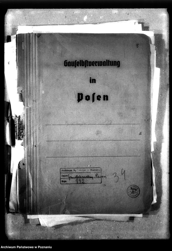 Obraz 4 z jednostki "Schriftwechsel mit der Gauselbsverwaltung [Korespondencja dotycząca spraw gospodarczych, dane o dzieciach, listy personelu niemieckiego]."