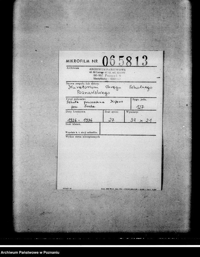 Obraz 2 z jednostki "Szkoła Powszechna Kijewo powiat Środa"