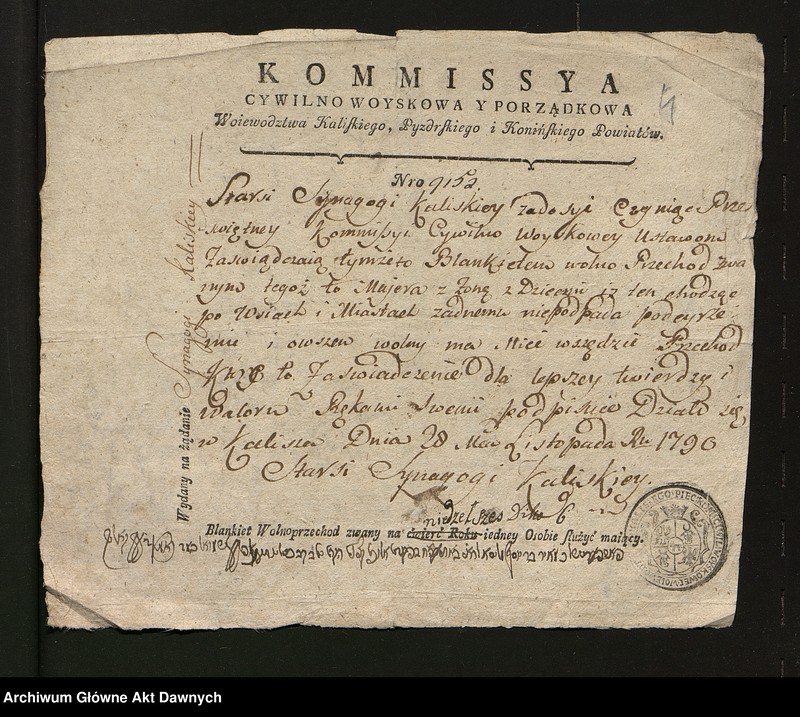 image.from.unit.number "Zbiór pism rozmaitych Wydziału Wojskowego tyczących, w. XVI - XVIII"