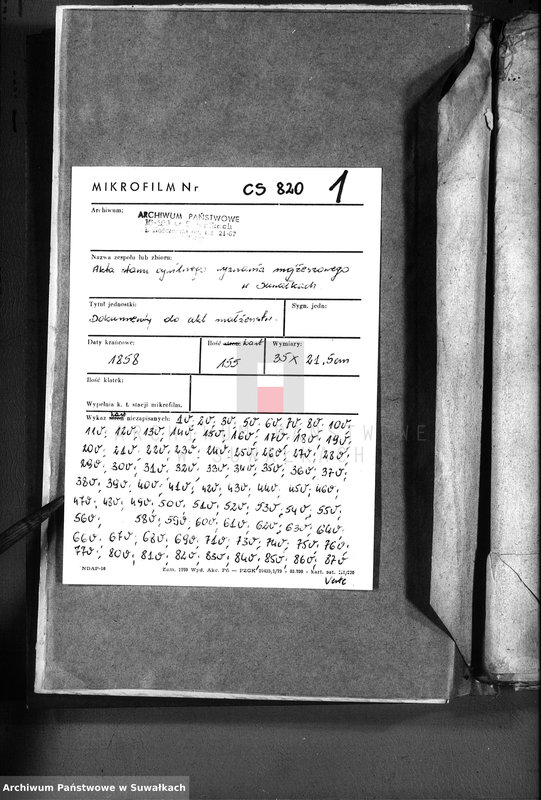 image.from.unit.number "Dowody do akt Osób Zaślubionych Urzędnika Stanu Cywilnego Wyznania Mojżeszowego Okregu Suwalskiego"