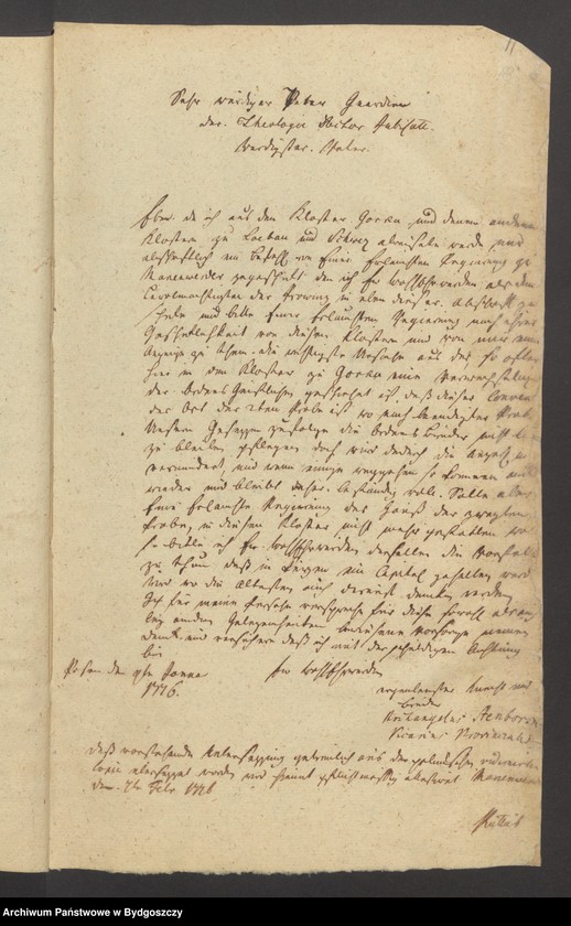 image.from.unit.number "Acta die Verfassung des Bernhardiner Klosters zu Gorcka betr./ enthält auch Abschrift der Gründungs Urkunde"