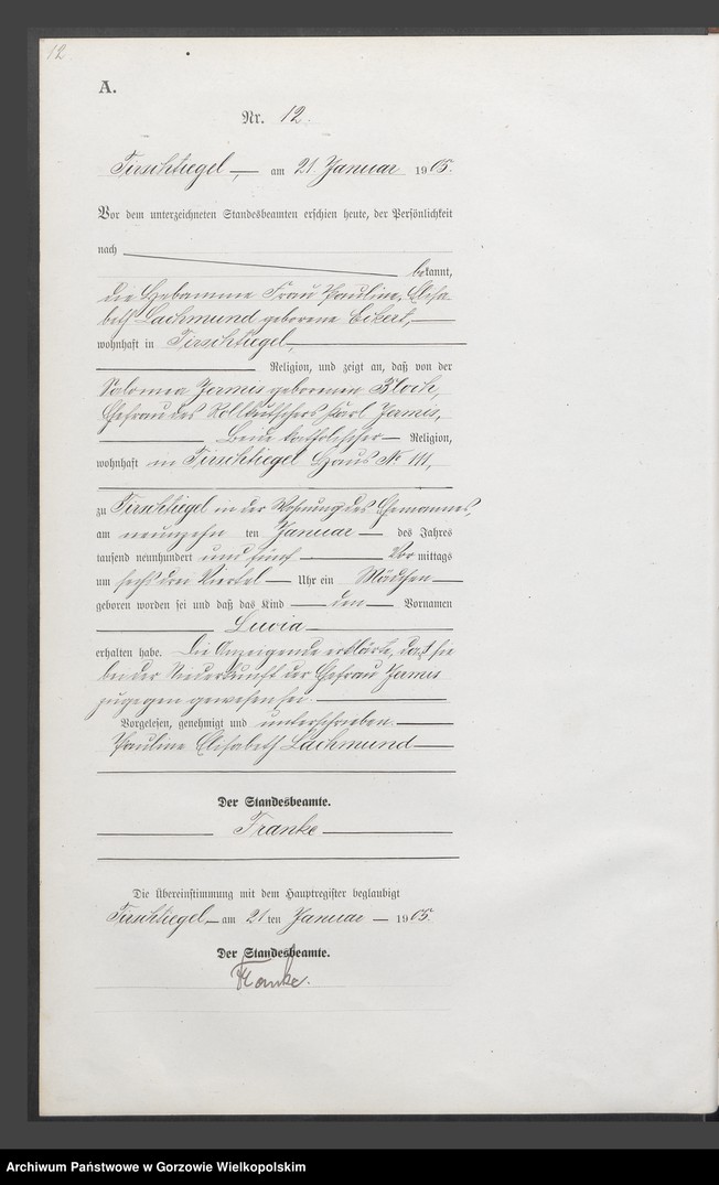 Obraz 15 z jednostki "Geburts Register"