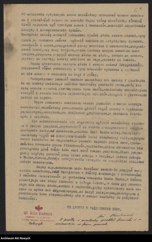 image.from.unit.number "Projekty usprawnienia gospodarki narodowej. Korespondencja. Protokół"