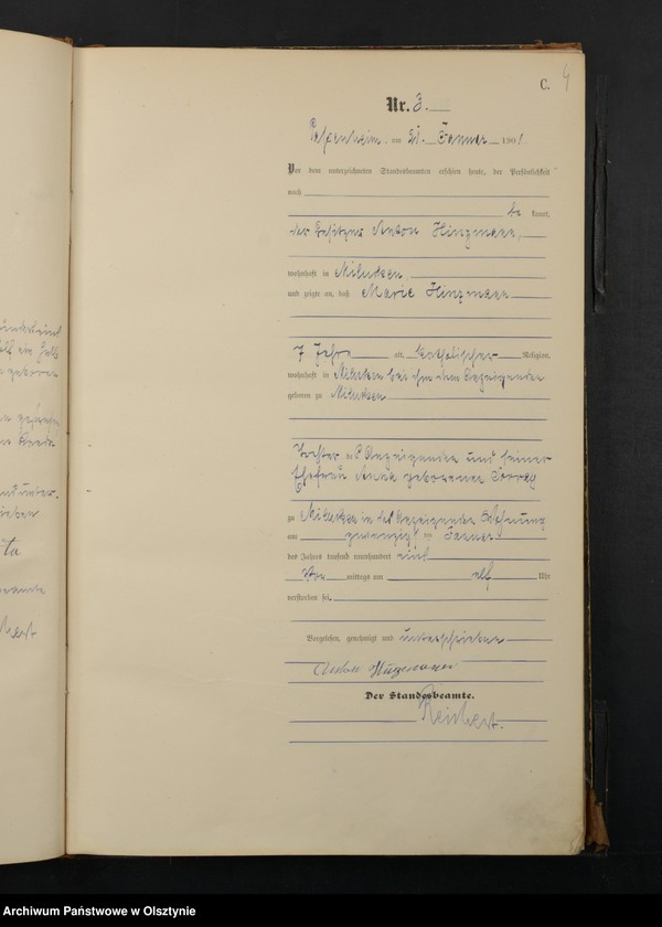 image.from.unit.number "Sterbe-Haupt-Register Nr 1 - 99"