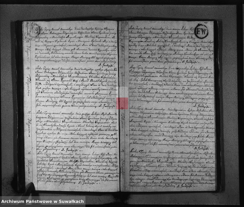 Obraz 5 z jednostki "Akta Umarłych Gminy Filipowskiey od Dnia 1 Stycznia 1818 Roku"