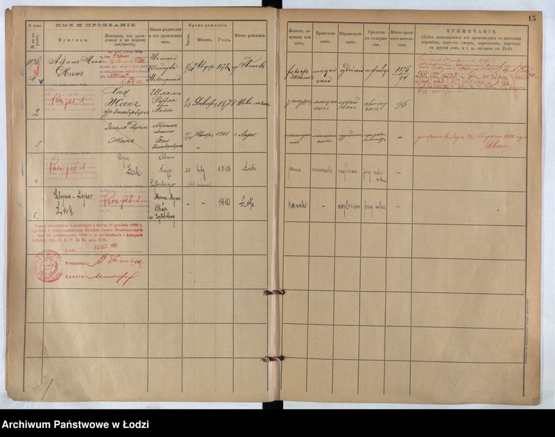 Obraz 11 z jednostki "[Księga ludności stałej m. Łodzi guberni piotrkowskiej nr domu 1175-1182]"