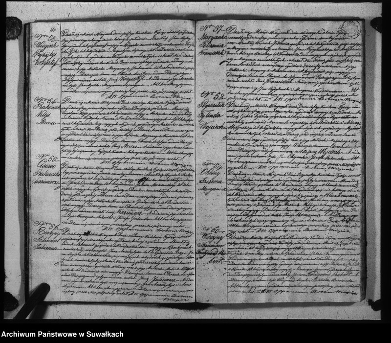 Obraz 10 z jednostki "Duplikat urodzonych, zaślubionych i umarłych parafii wiżajńskiej z roku 1851"