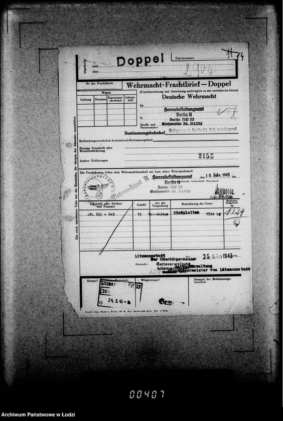 Obraz 18 z jednostki "Frachtbriefe doppel einige Ausgang 1838-2948"