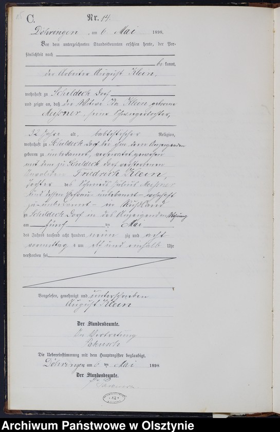 image.from.unit.number "Sterbe-Neben-Register Nr 1 - 43"