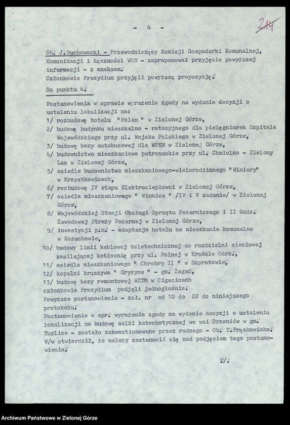 image.from.unit.number "Protokóły z posiedzeń Prezydium Wojewódzkiej Rady Narodowej w Zielonej Górze; Nr 34 - 35"