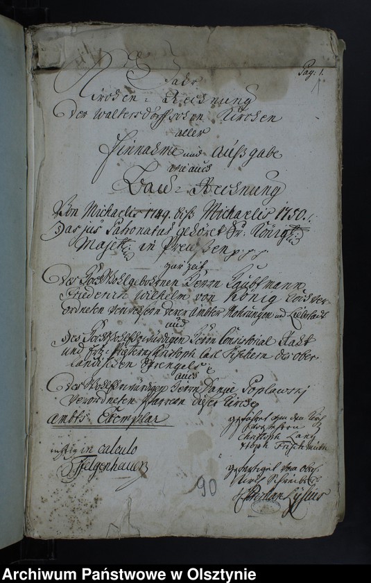 image.from.unit.number "Jahr Kirchen Rechnung der Waltersdorfschen Kirche aller Einnahme und Ausgabe wie auch Bau-Rechnung"