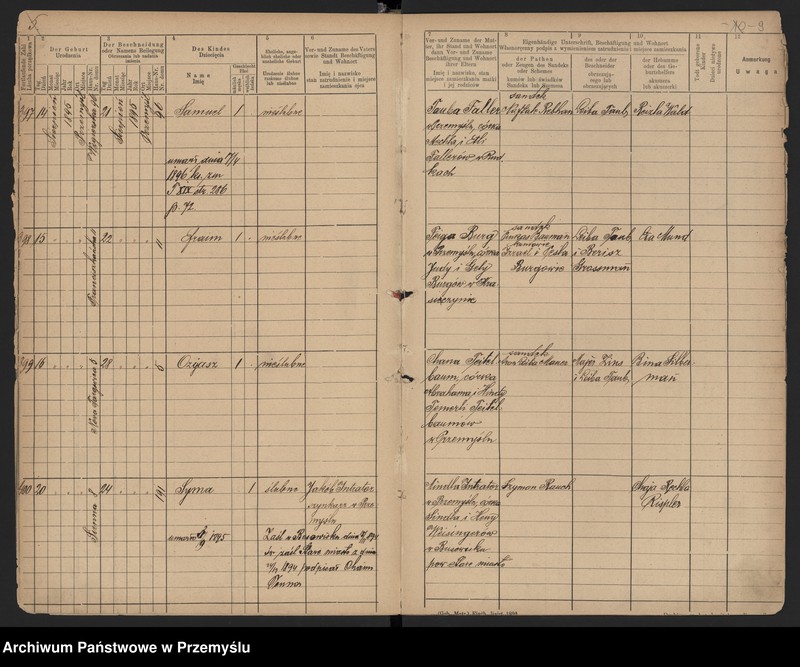 image.from.unit.number "Księga urodzin rok 1897 tom XXI [Księga urodzeń]"