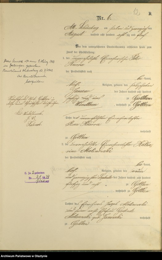 image.from.unit.number "Heiraths-Haupt-Register Nr 1 - 15"