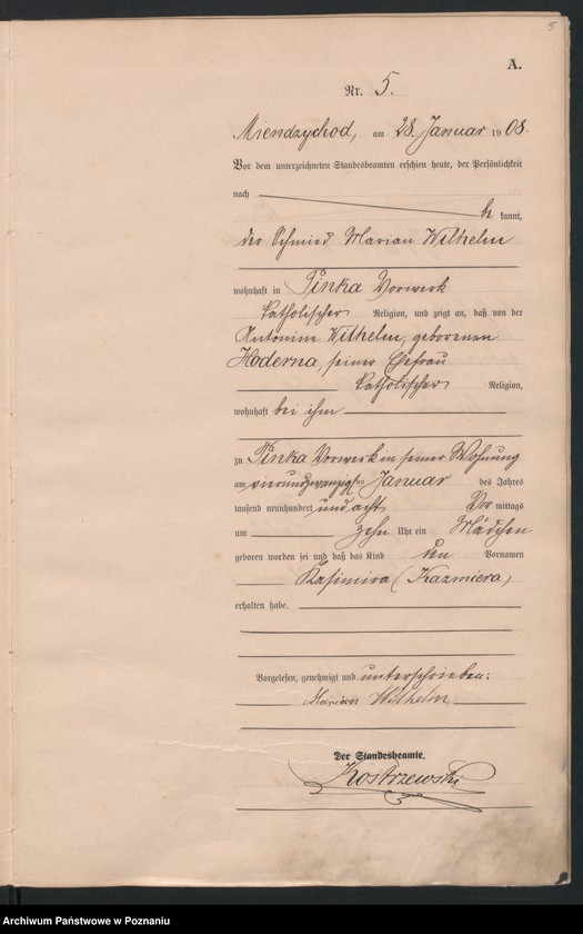 Obraz 8 z jednostki "Geburts-Haupt-Register"