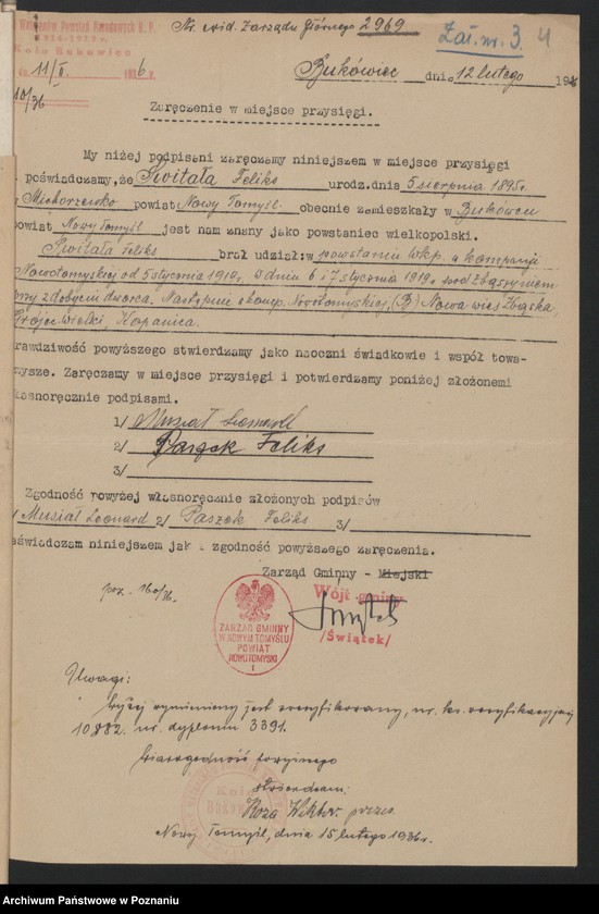 Obraz 7 z jednostki "Wnioski o odznaczenia [Związku Weteranów Powstań Narodowych Rzeczypospolitej Polski]"