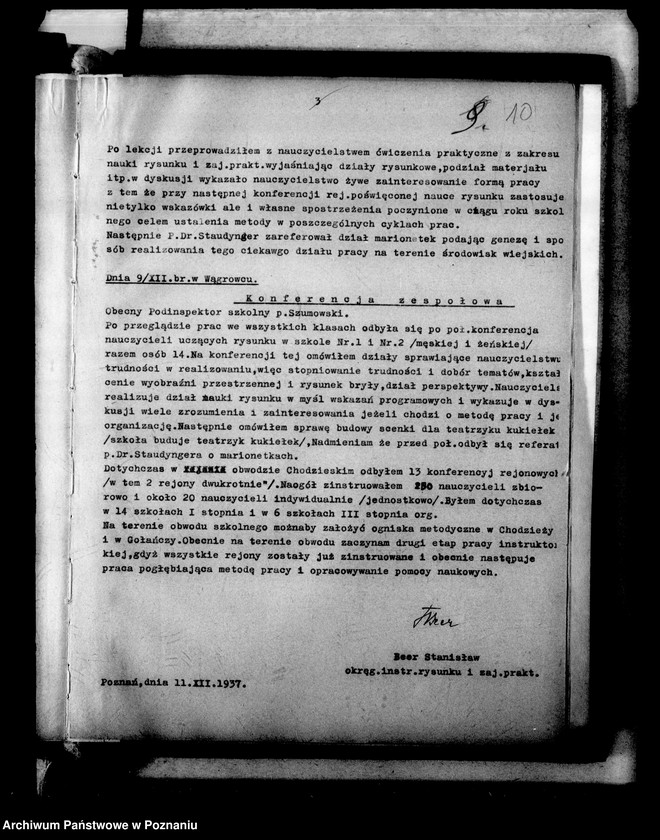 Obraz 13 z jednostki "[Sprawozdania z kursów wyrobu pomocy naukowych na terenie okręgu poznańskiego]"