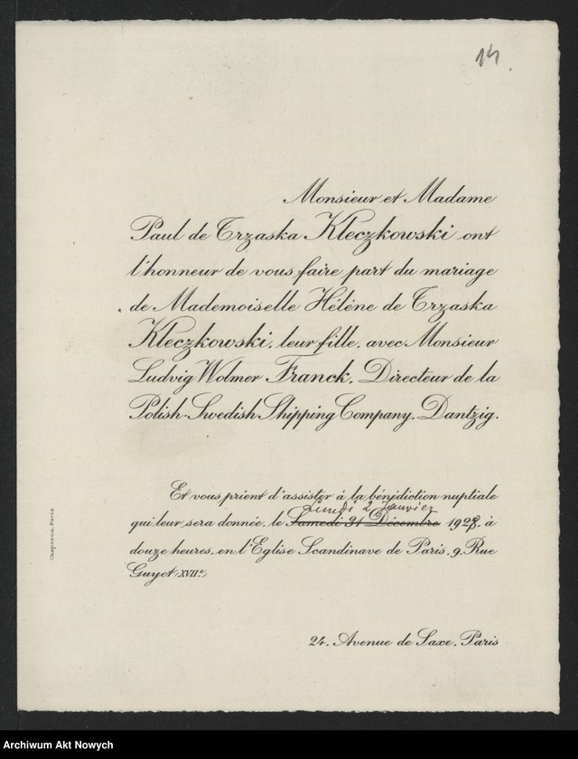 image.from.unit.number "Kętrzyński Stanisław (profesor, poseł RP w Holandii); Załączniki: a) telegram podpisany "Amitiés Polonaises"; b) kopia listu T. Du Monceau; L.4"