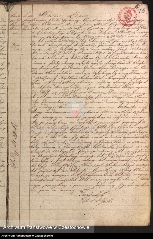 image.from.unit.number "Księga [akt] małżeństw gminy Krzepickiej na rok 1816"
