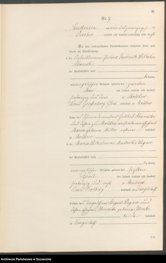Obraz 16 z jednostki "Heiraths-Register (Neben-Register)"