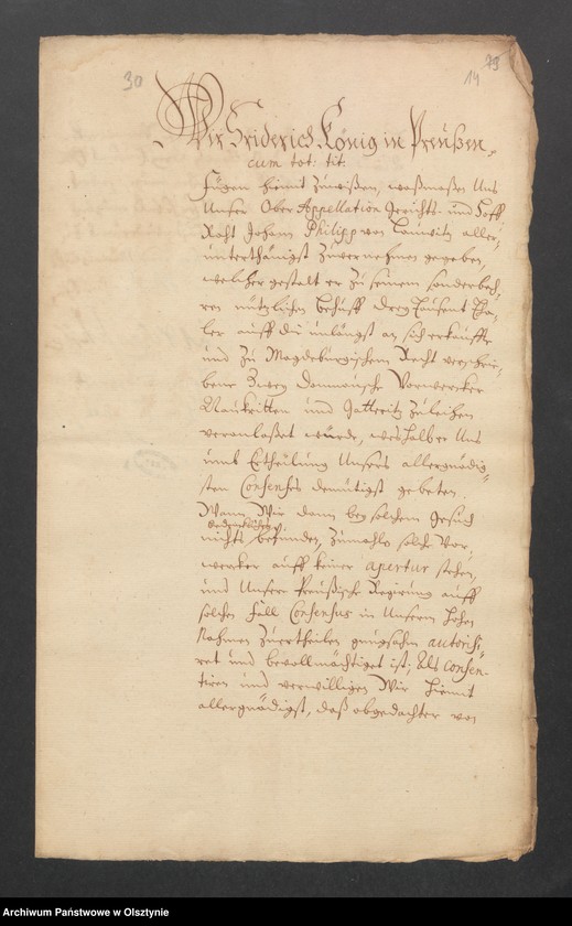 image.from.unit.number "Naukritten und Gatteritz, H. [Haupt] A. [Amt] Brandenburg [Pokarmin]. Acta den Consens zu einem Anlehen von 3000 Thlr. [Thaler]"