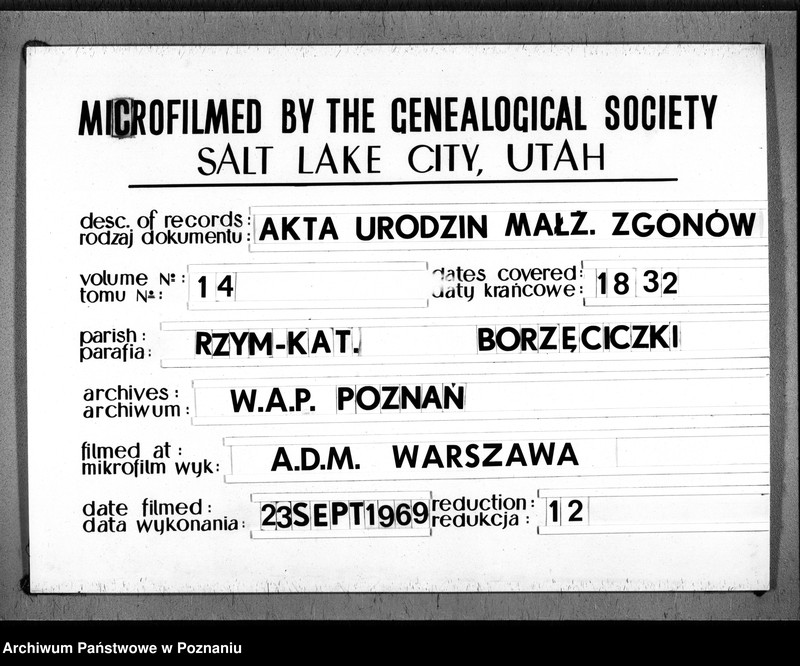 Obraz 10 z jednostki "Akta urodzeń, małżeństw, zgonów"