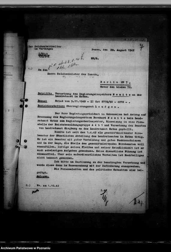 Obraz 11 z jednostki "Abordnung von Beamten"