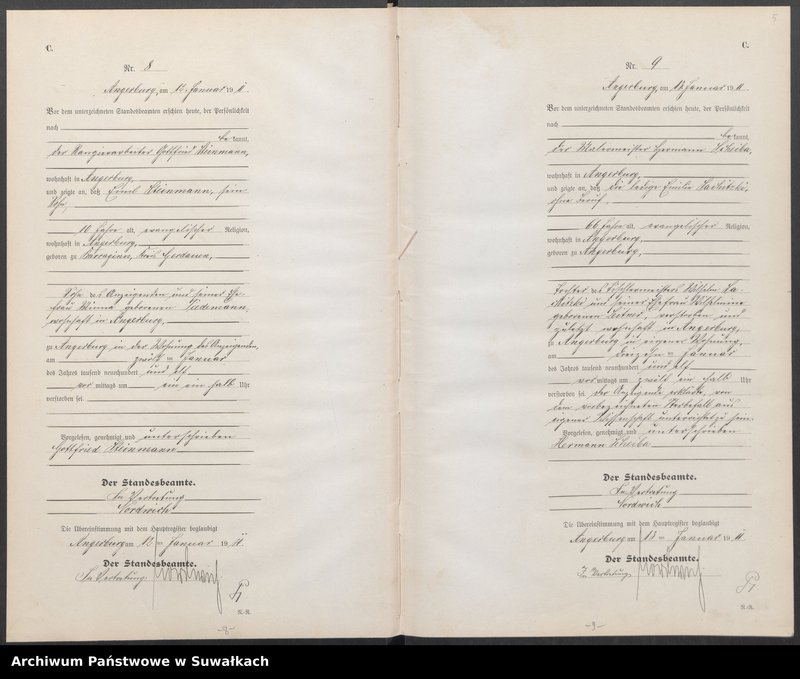 image.from.unit.number "[Sterbe-Neben-Register des Preussischen Standes-Amtes Angerburg Kreis Angerburg]"