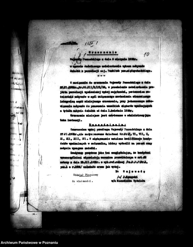 Obraz 15 z jednostki "Majątek Rozbitek powiatu międzychodzkiego zatwierdzenie projektu parcelacyjnego"