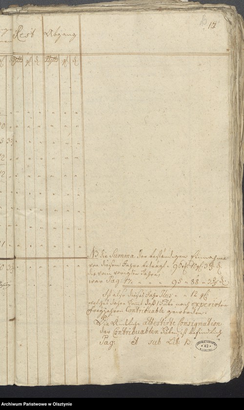 image.from.unit.number "Jahres Kirchen Rechnung der Reinschen Kirche aller Einnahme und Ausgabe"
