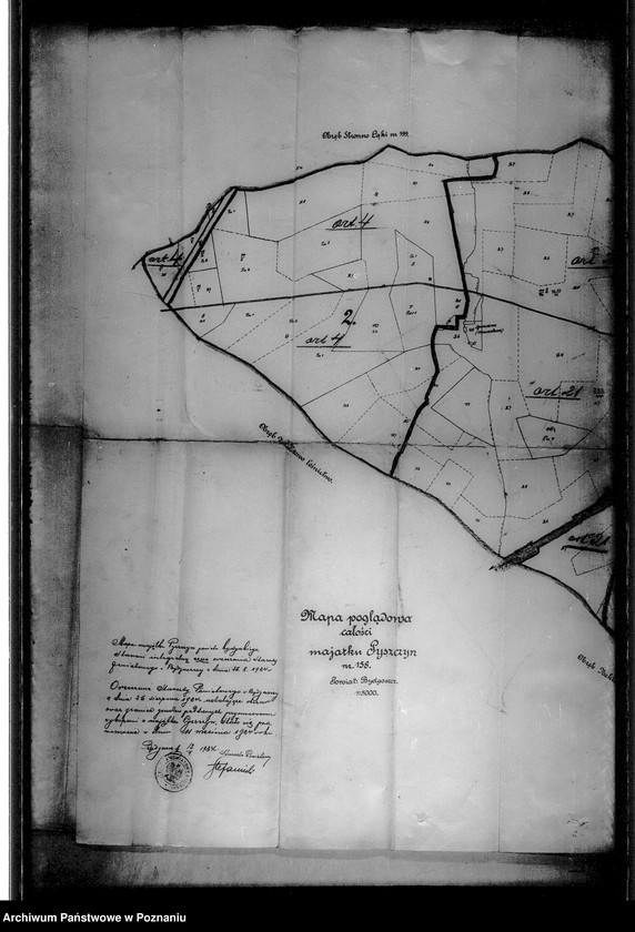 Obraz 7 z jednostki "Mapa poglądowa całości majątku Pyszczyn powiatu bydgoskiego nr 158 w skali 1:5000"