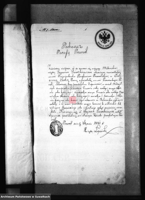 image.from.unit.number "Dokumenty Sledujuščie k aktam brakosočetanij Elenevskago prichoda s 1881 g."