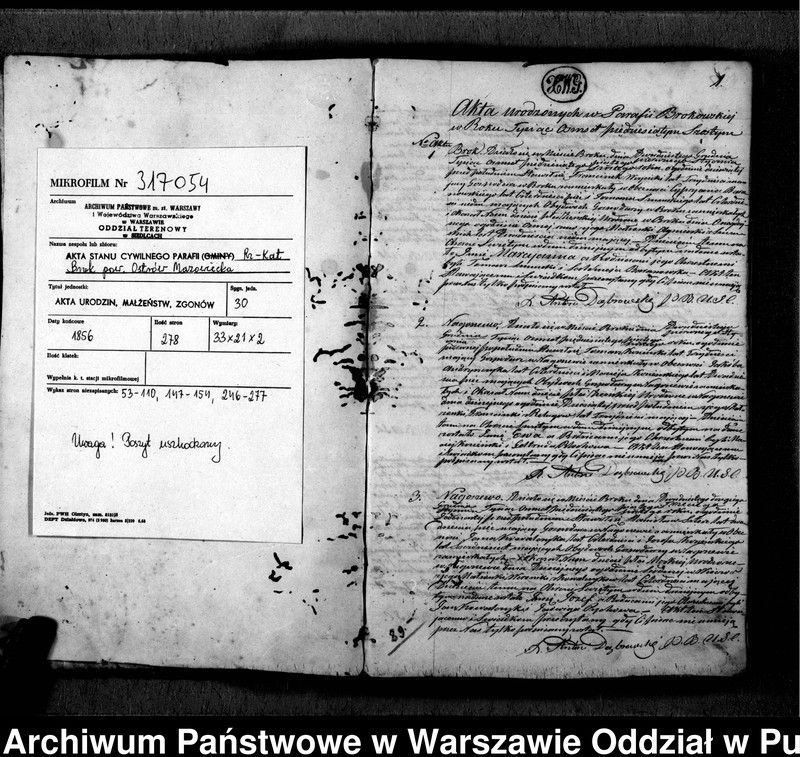 image.from.unit.number "Akta urodzeń, małżeństw i zgonów"