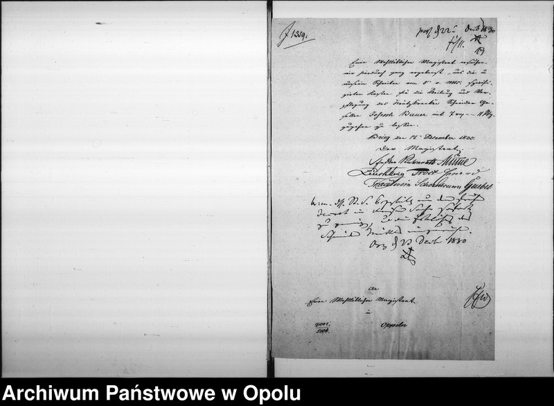 Obraz 16 z jednostki "Acta des Magistrats zu Oppeln betreffend die Anforderung des Magistrats zu Brieg wegen der Cur-Kosten des mit der Krätze angeblich behafteten Schneidergesellen Joseph Bauer aus Dittmaringen in Baiern im Betrage von 7 rtl. 11 pfg."