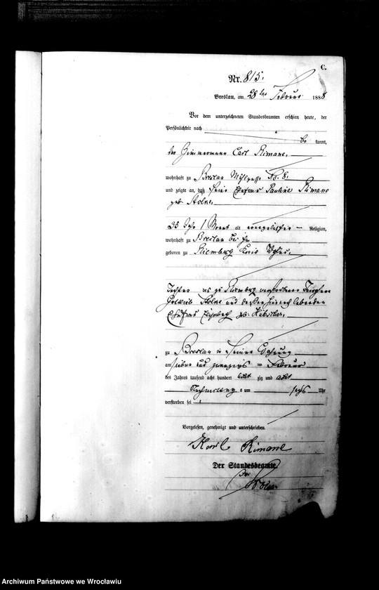 image.from.unit.number "Sterbe-Haupt-Register Breslau I 1888 Band 3"