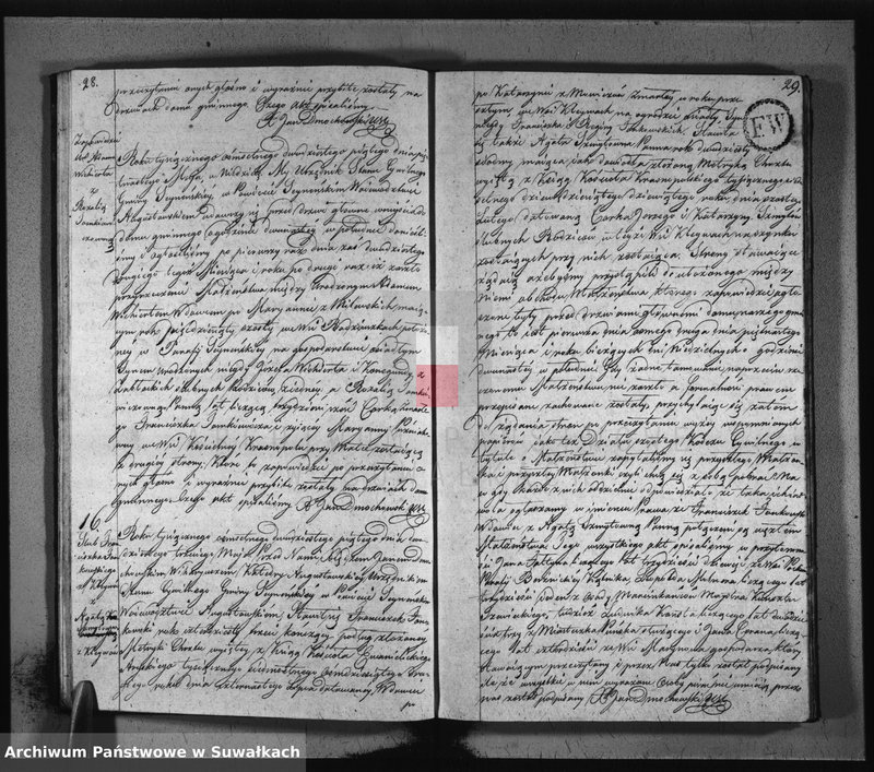 image.from.unit.number "Akta zaślubionych gminy seyneńskiey w roku 1825."