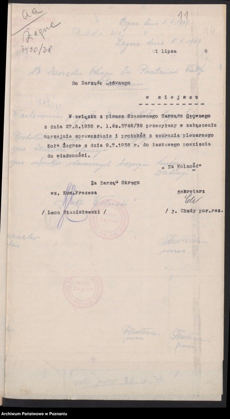 Obraz 13 z jednostki "Żegrze, powiat Poznań - akta koła."