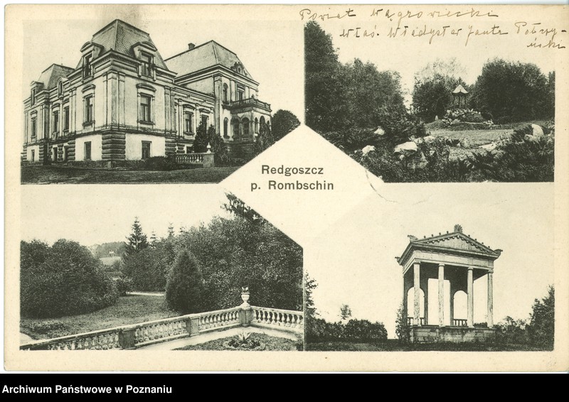 Obraz 1 z jednostki "Redgoszcz - pałac Janta-Połczyńskich, fragmenty parku"