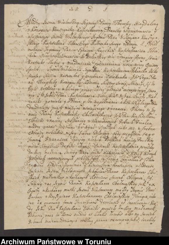 image.from.unit.number "[Walerian Kruszyński i Teresa z Konopackich. Umowy i intercyzy małżeńskie - również dzieci, testamenty obojga, korespondencja, pozwy, wyciągi z ksiąg sądowych, kopie przywilejów Jana III]"