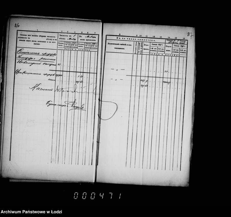 Obraz 20 z jednostki "O nedoimkach po knigam Uezdnago Kaznačejstva za I-uju polovinu 1899 g."